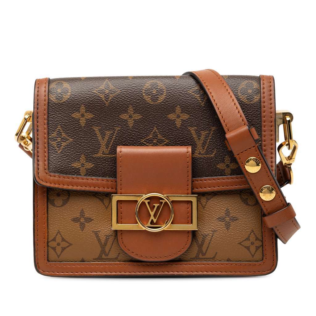 Louis Vuitton Monogram Reverse Mini Dauphine Brown Very good condition - Front View