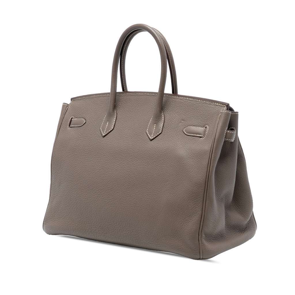 Hermès Togo Birkin Retourne 35 Brown Leather Fair condition - Back View
