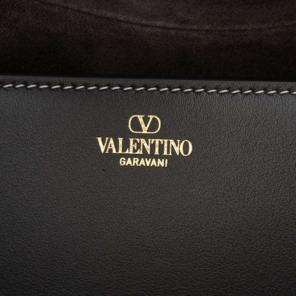Valentino Medium Leather Ohval Flap Bag Black Leather Very good - Box View