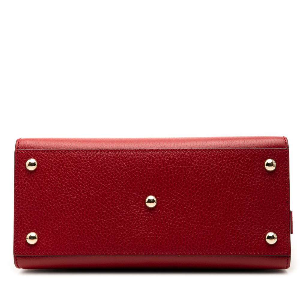 Gucci Medium Dollar Calf Soho Top Handle Convertible Tote Red Leather Very good - Inside View