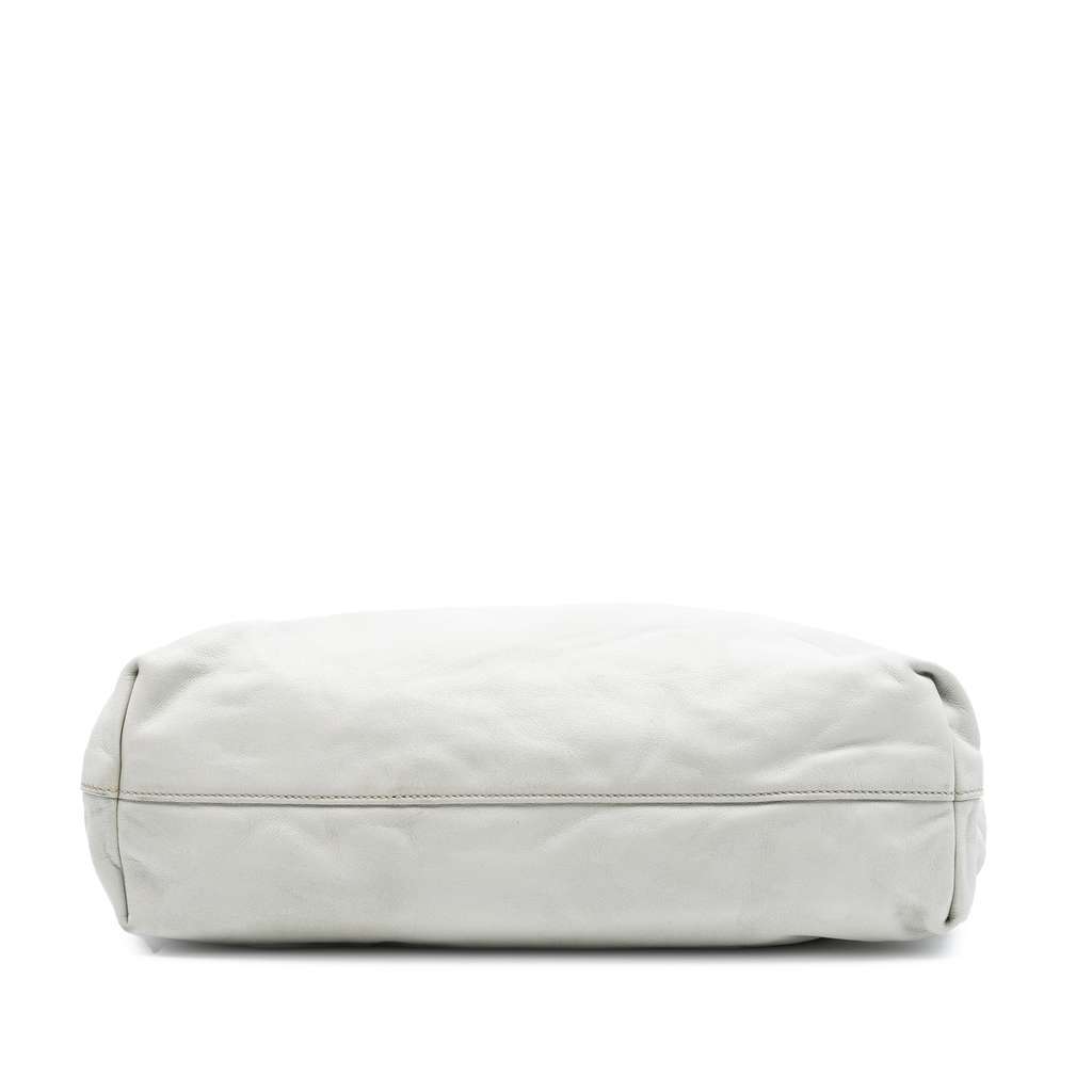 Prada Soft Calf Open Convertible Tote White Leather Very good condition - Inside View