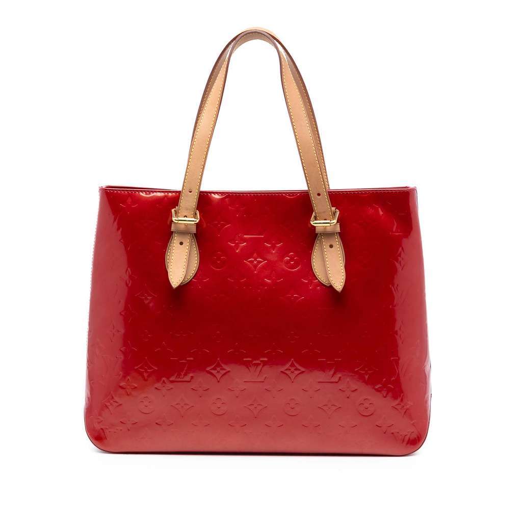Louis Vuitton Monogram Vernis Brentwood Red Leather Good - Front View
