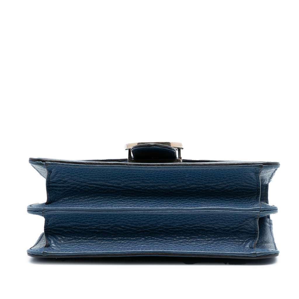 Gucci Small Dollar Calfskin Interlocking G Crossbody Blue Leather Very good - Inside View