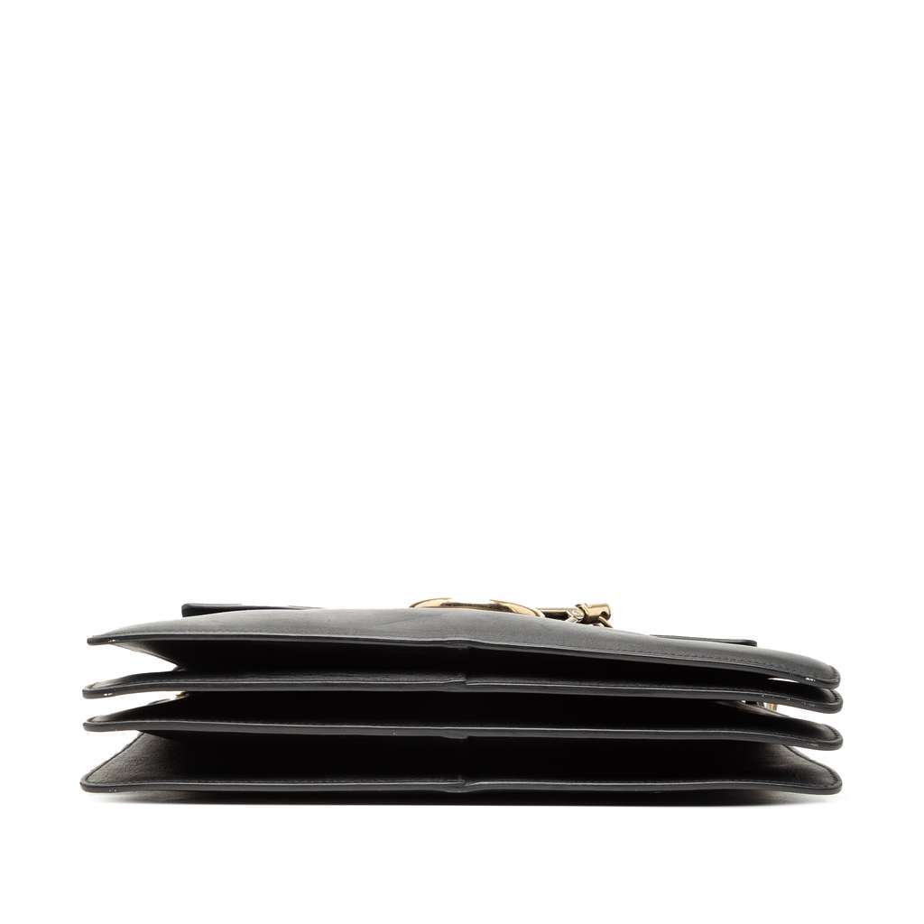 Chloé Medium Calfskin and Suede Faye Crossbody Black Leather Very good condition - Inside View
