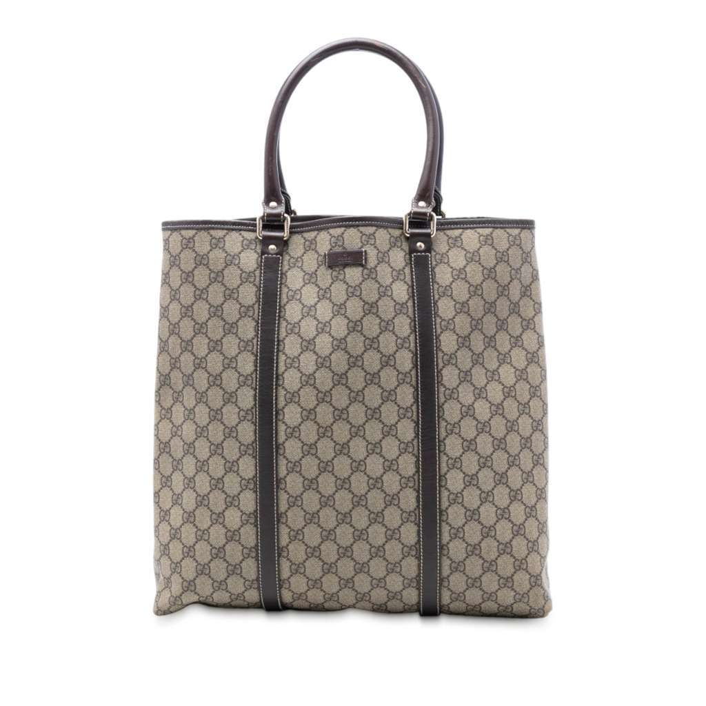 Gucci GG Supreme Joy Vertical Tote Brown Canvas Very good condition - Front View