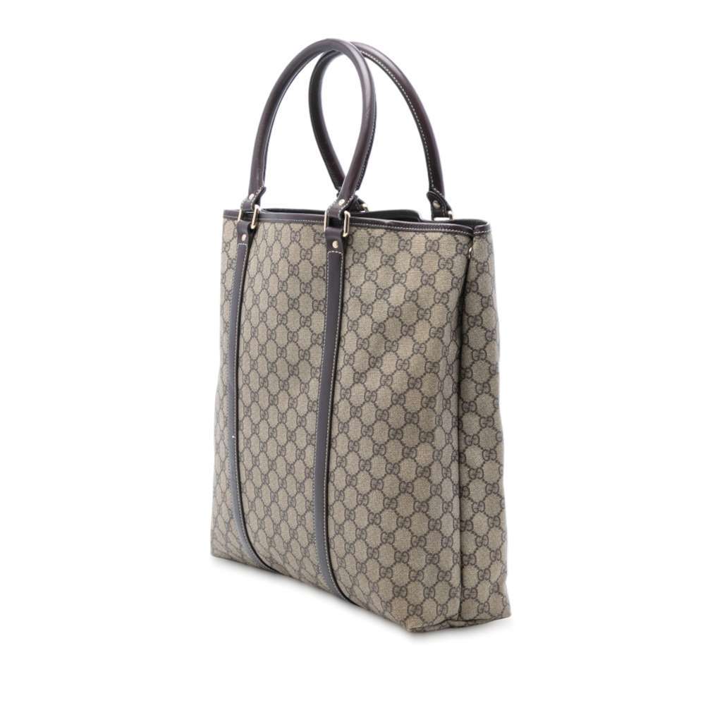 Gucci GG Supreme Joy Vertical Tote Brown Canvas Very good condition - Back View