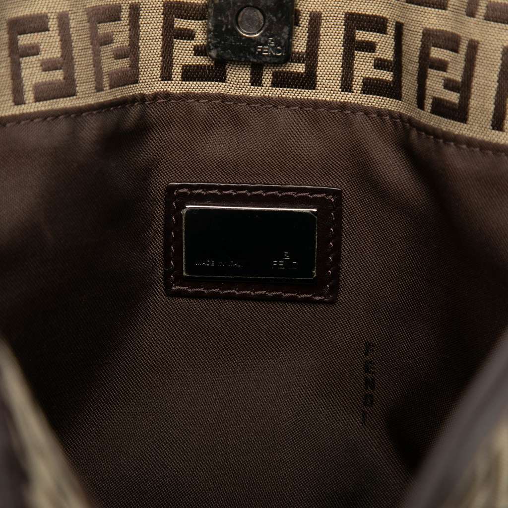 Fendi Zucchino Canvas Tote Brown Canvas Good - Box View