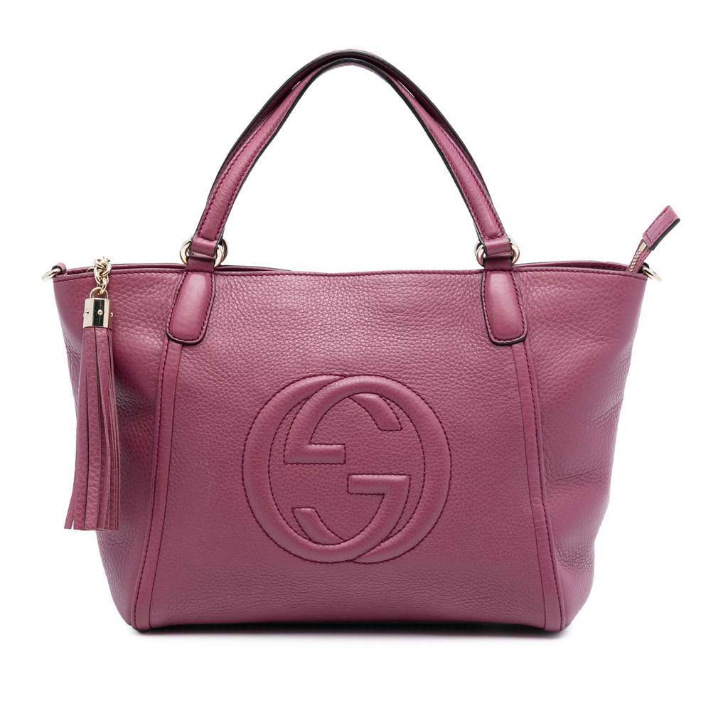 Gucci Small Leather Soho Cellarius Satchel Pink Leather Very good condition - Front View