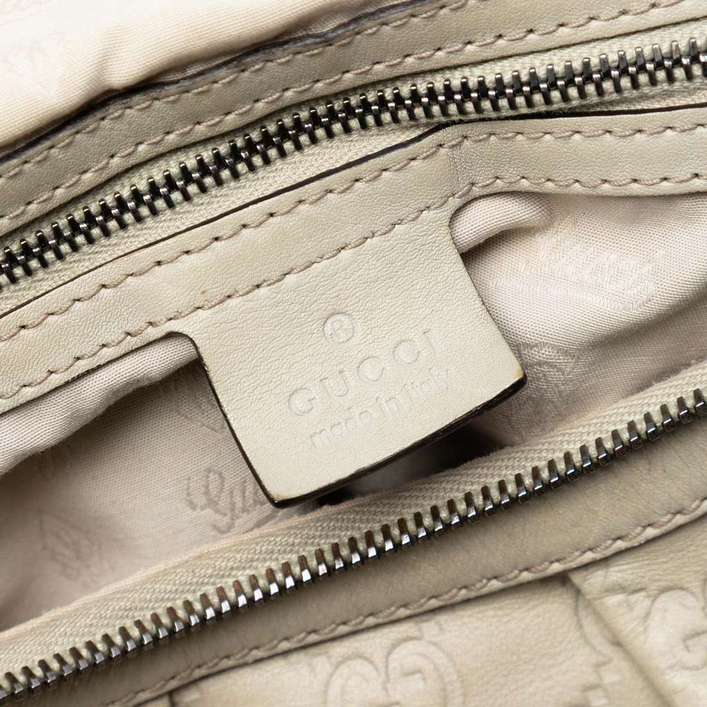 Gucci Guccissima Icon Bit Satchel White Leather Very good - Box View
