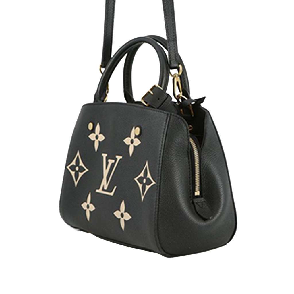 Louis Vuitton Bicolor Monogram Empreinte Giant Montaigne BB Black Leather Very good condition - Back View