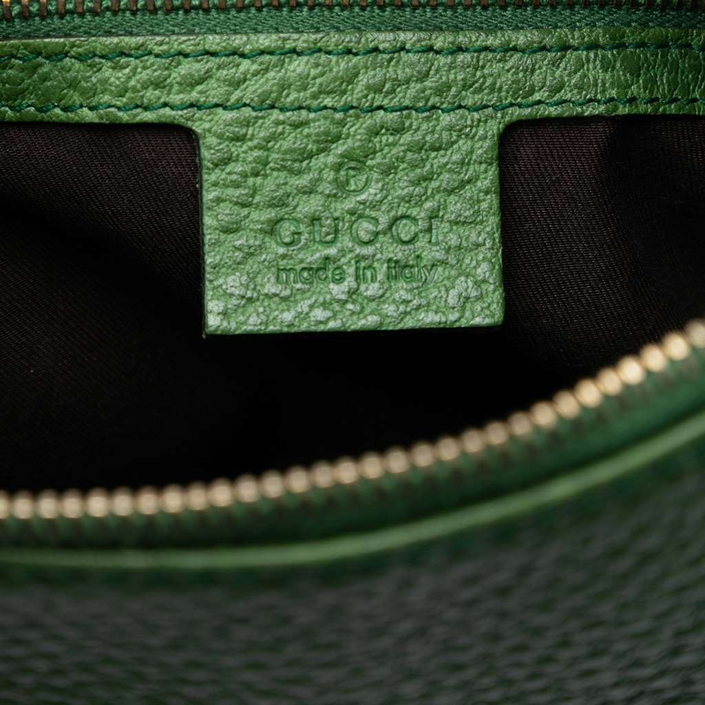 Gucci Leather Bamboo Anita Handbag Green Canvas Good condition - Box View