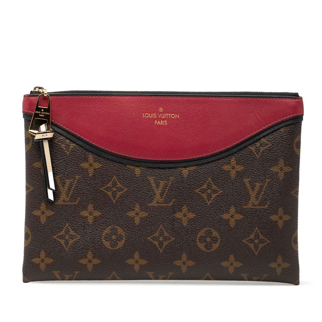 Louis Vuitton Monogram Pochette Tuileries Brown Good - Front View
