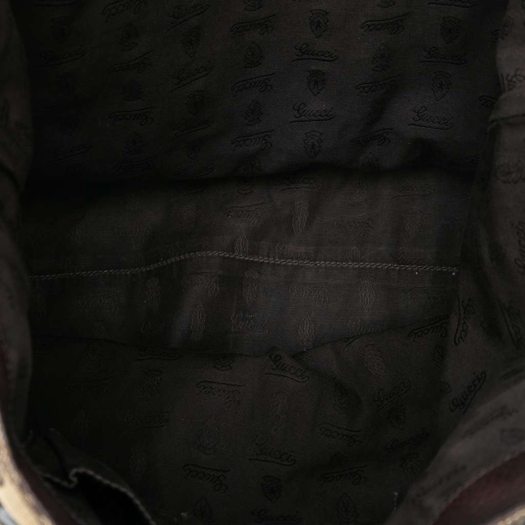 Gucci Large GG Canvas GG Charm Tote Brown Canvas Good - Model View
