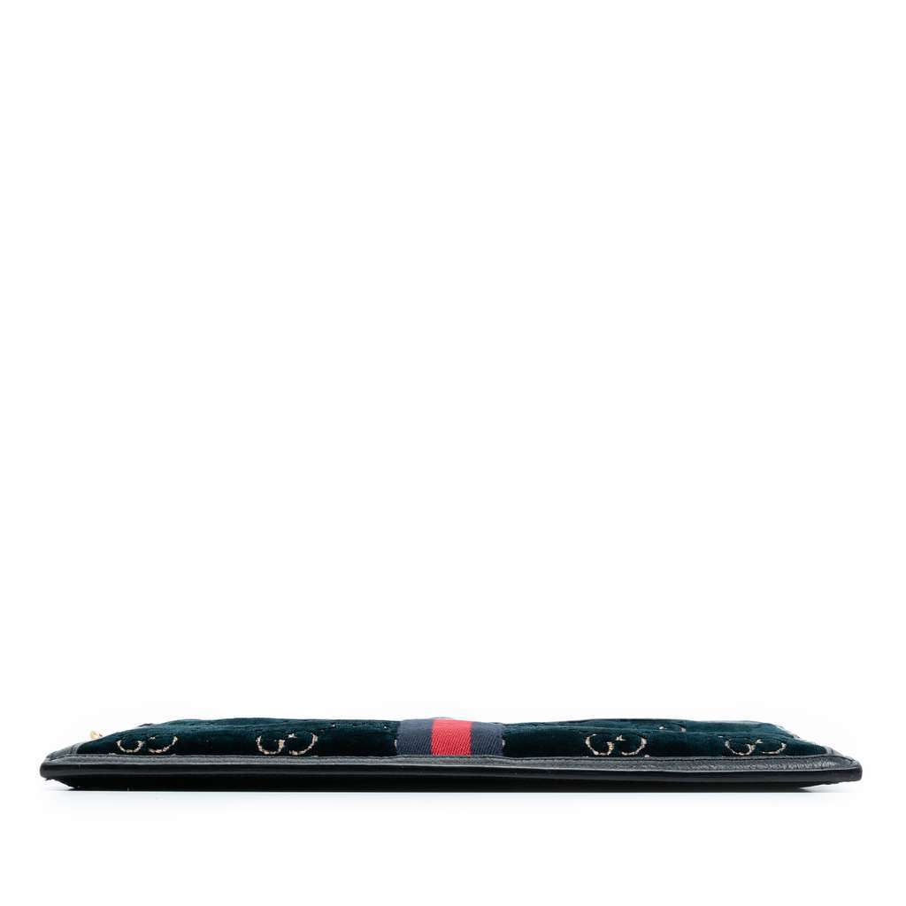 Gucci GG Velvet Ophidia Clutch Blue Velvet Good condition - Inside View