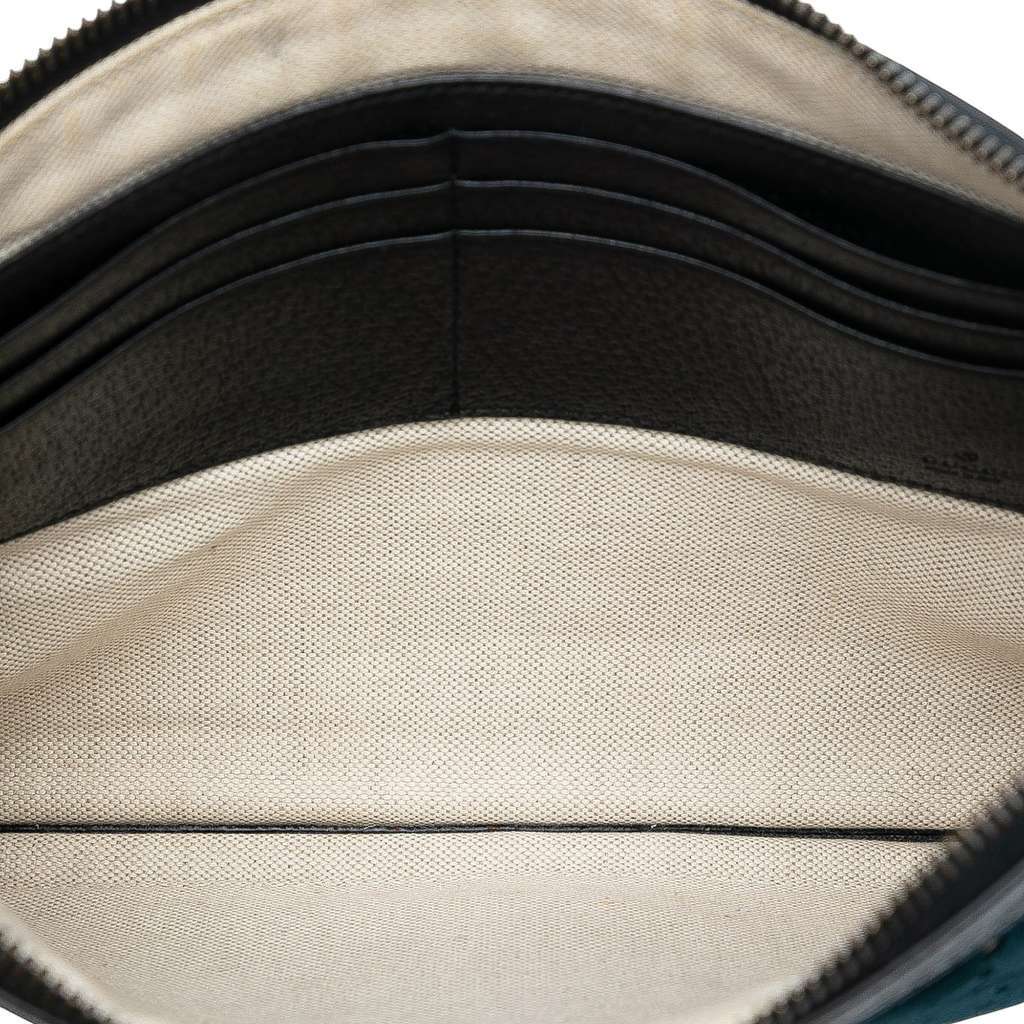 Gucci GG Velvet Ophidia Clutch Blue Velvet Good condition - Box View