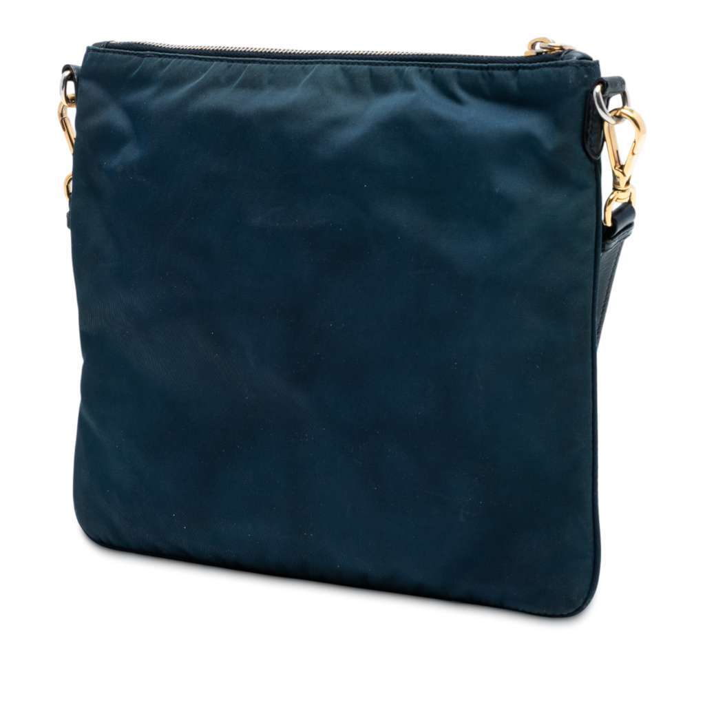 Prada Tessuto Fiocco Bow Crossbody Blue Very good - Back View