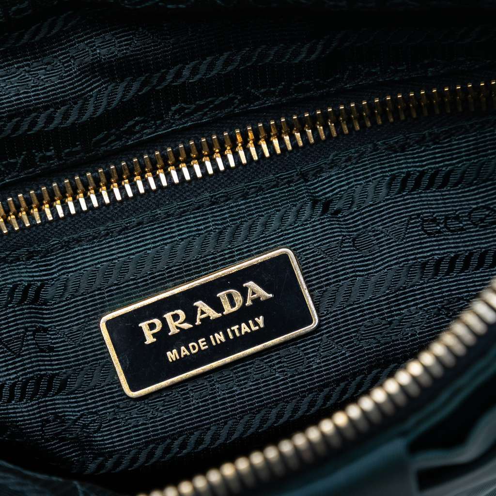 Prada Tessuto Fiocco Bow Crossbody Blue Very good - Box View