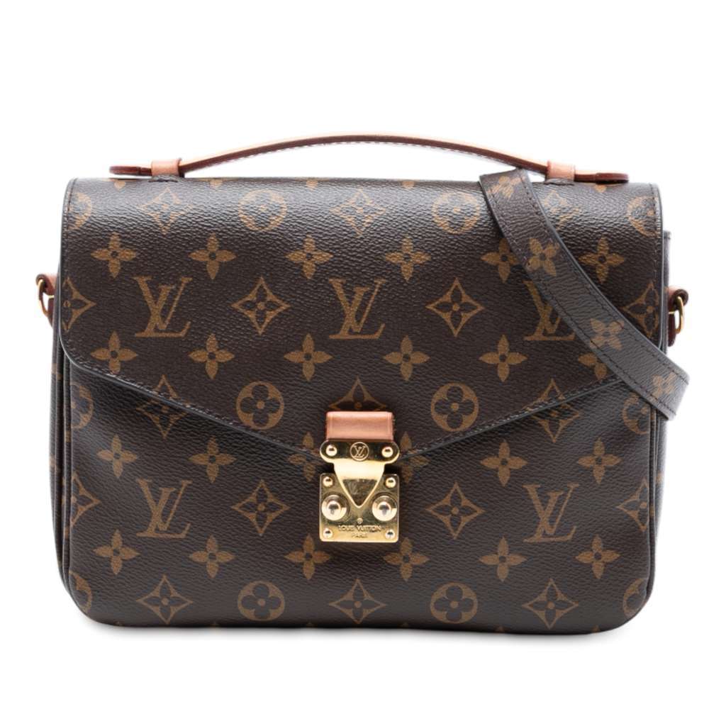 Louis Vuitton Monogram Pochette Metis Brown Good - Front View