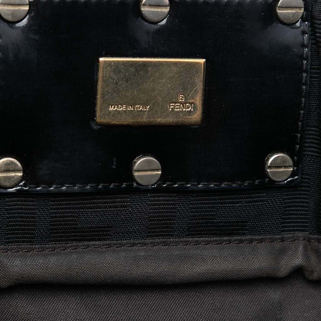 Fendi Large Zucca Canvas Mia Tote Black Canvas Very good - Box View