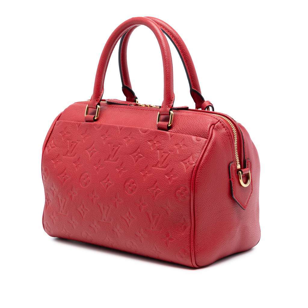 Louis Vuitton Monogram Empreinte Speedy Bandouliere 25 Red Leather Very good condition - Back View