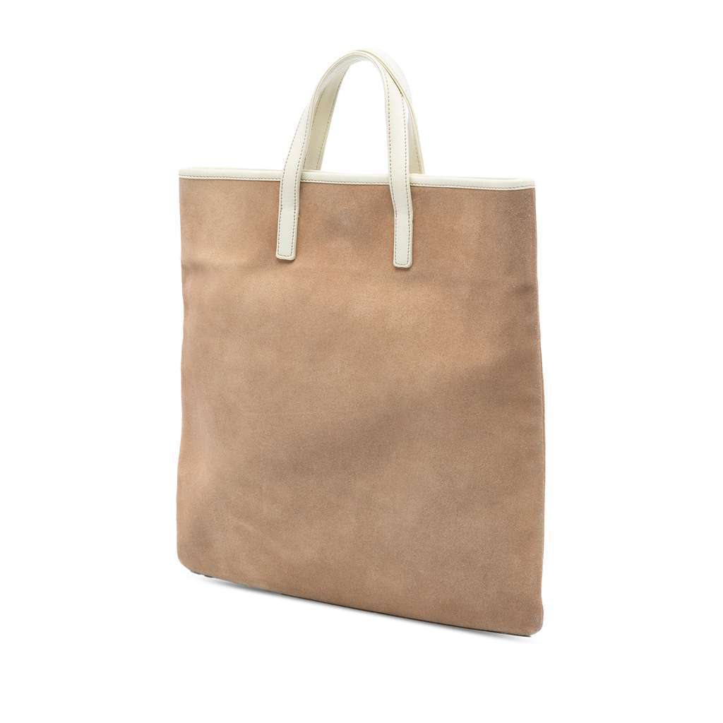 Loewe Anagram Suede Tote Brown Leather Very good - Back View