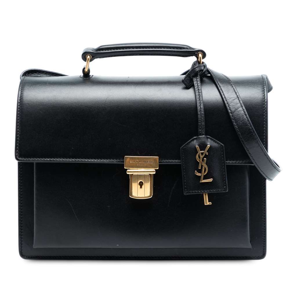 Saint Laurent Medium Leather High School Satchel Black Leather Very good condition - Front View