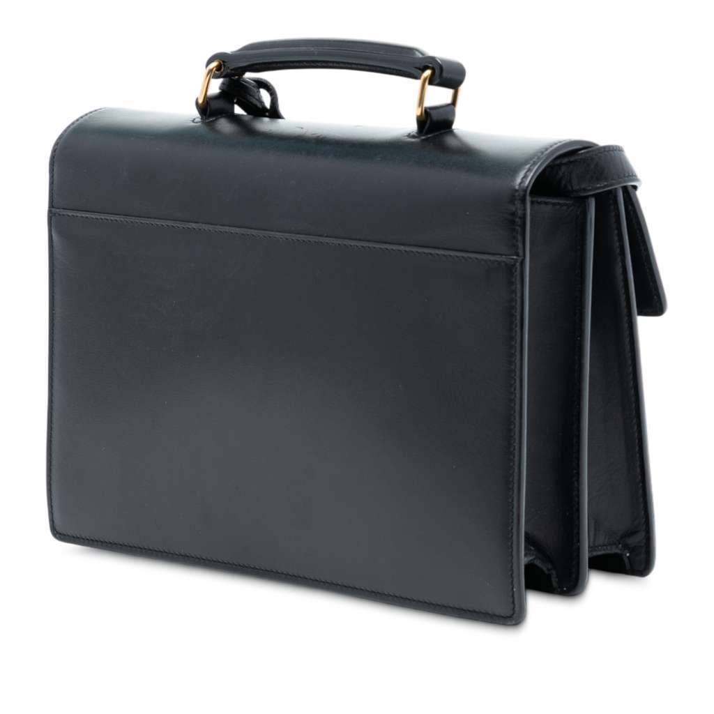 Saint Laurent Medium Leather High School Satchel Black Leather Very good condition - Back View