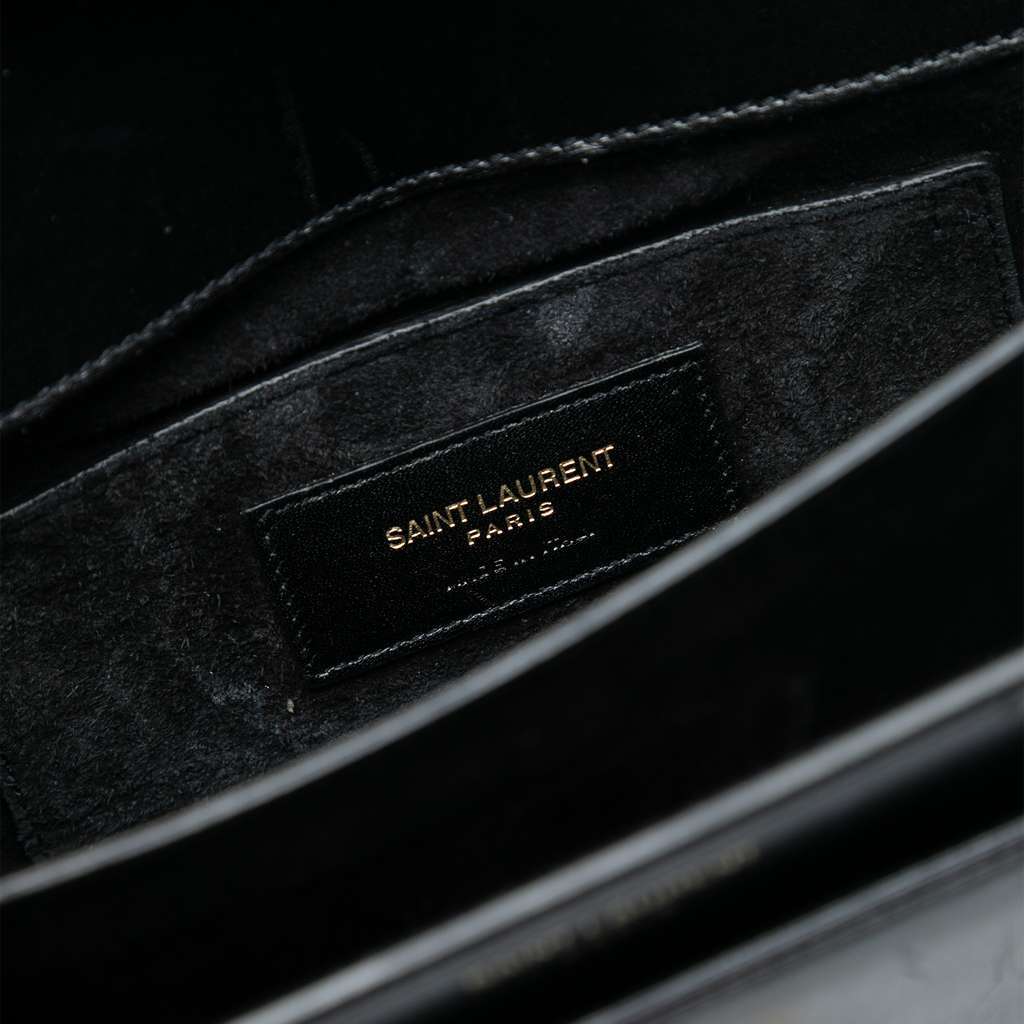 Saint Laurent Medium Leather High School Satchel Black Leather Very good condition - Model View