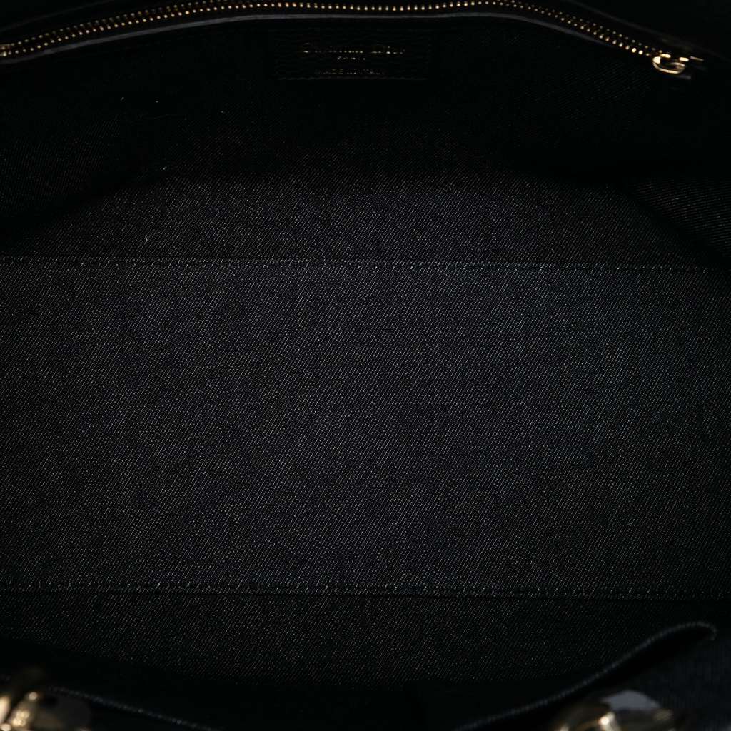 Dior Denim Patch D Light Satchel Black Denim Very good - Model View