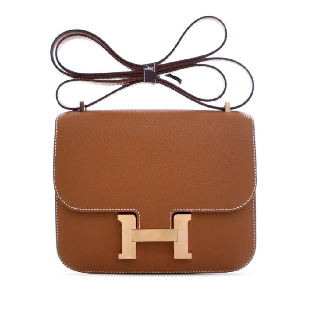 Hermès Mini Epsom Constance III 18 Brown Leather Never worn - Front View