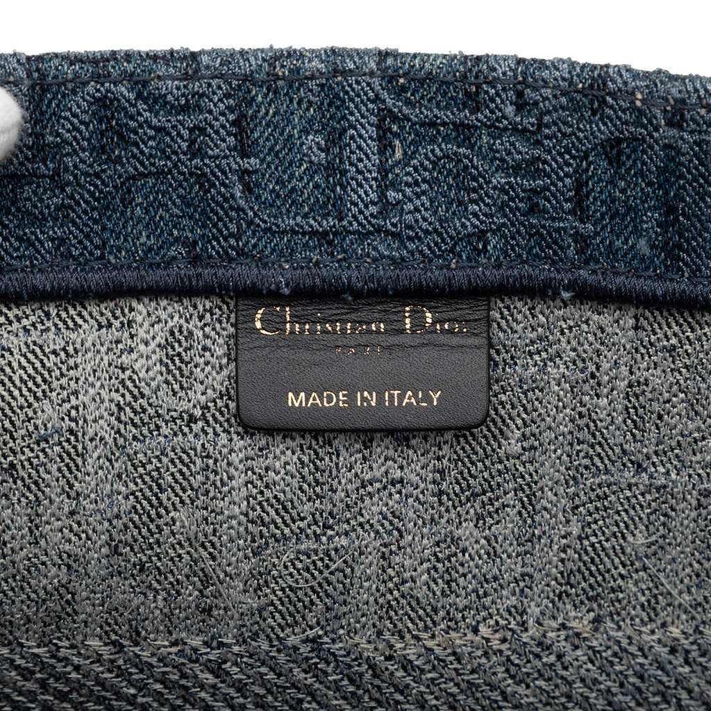 Dior Medium Oblique Denim Book Tote Blue Denim Very good - Box View