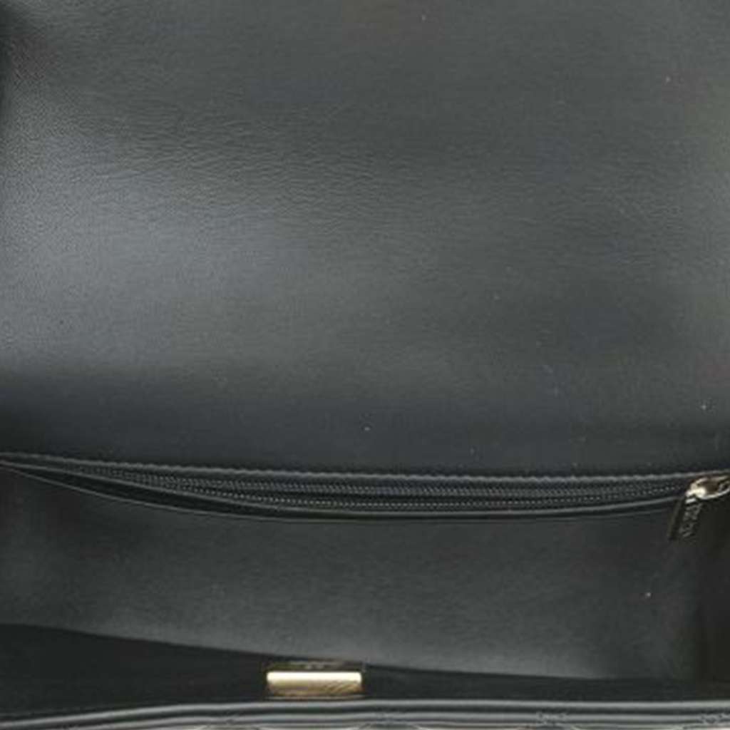 Chanel Mini Rectangular Classic Lambskin Top Handle Flap Black Leather Good - Model View