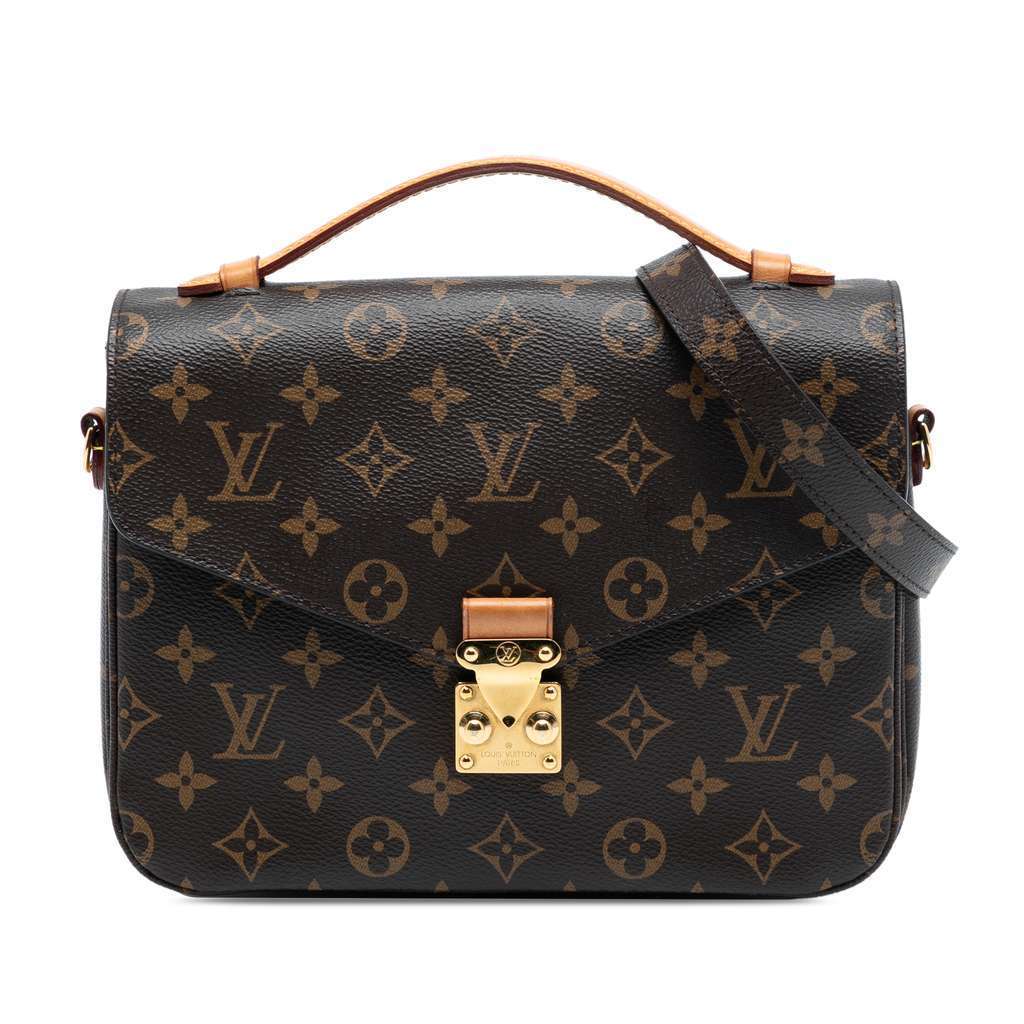 Louis Vuitton Monogram Pochette Metis Brown Good - Front View