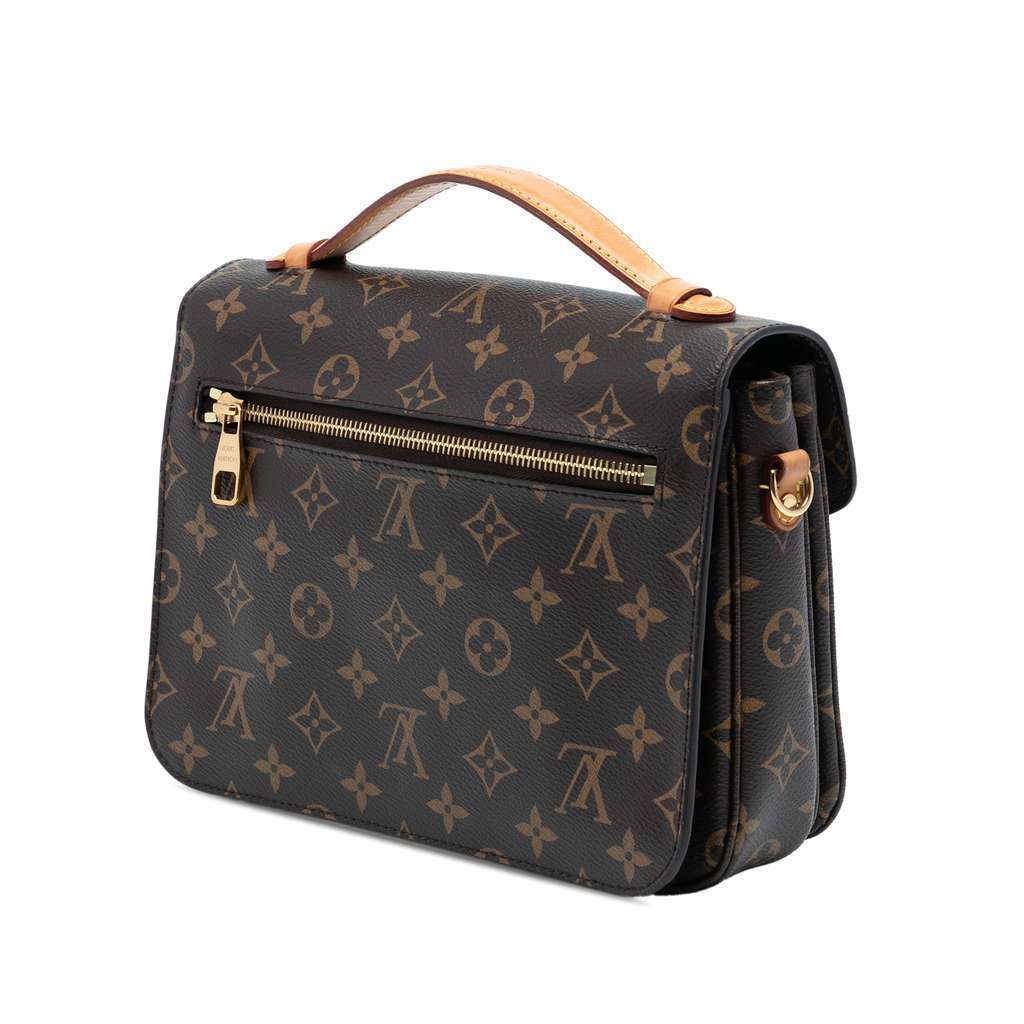 Louis Vuitton Monogram Pochette Metis Brown Good - Back View