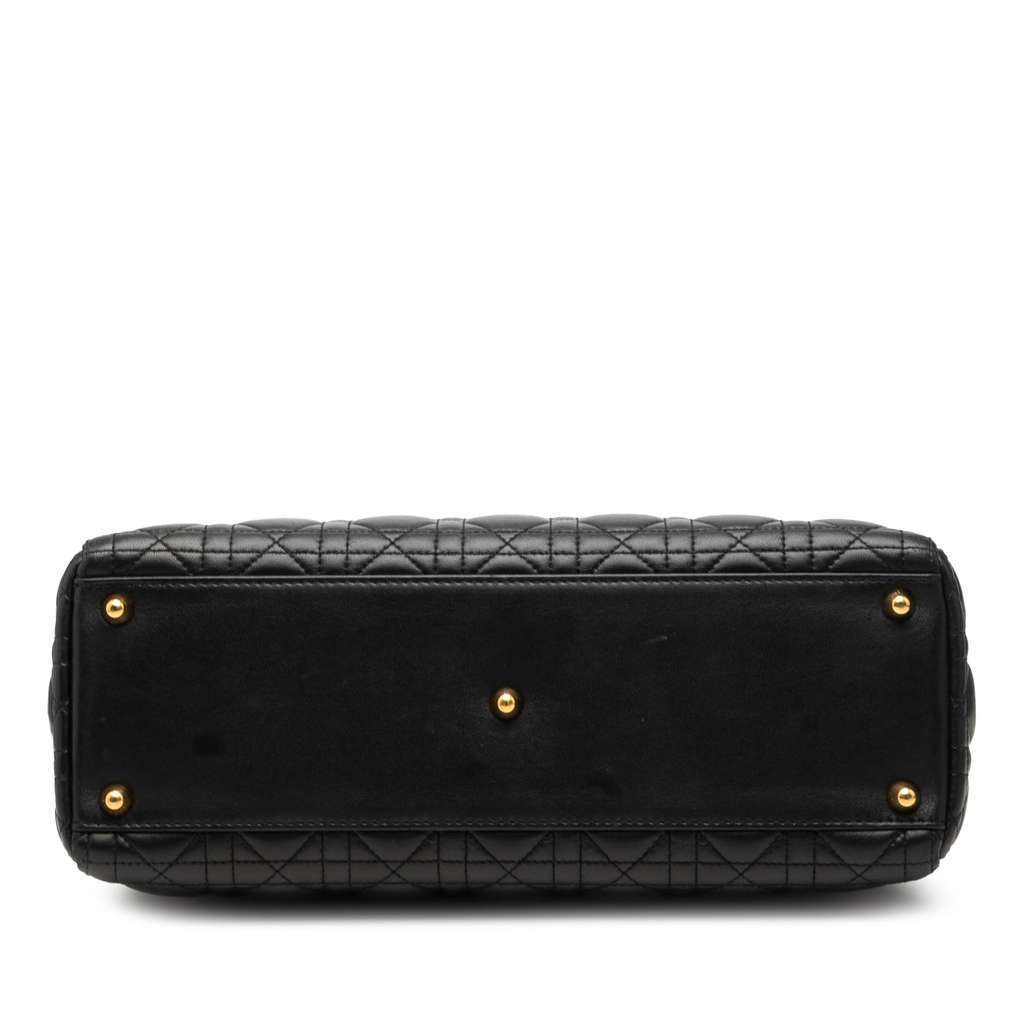 Dior Large Lambskin Cannage Lady Dior Black Leather Very good - Inside View