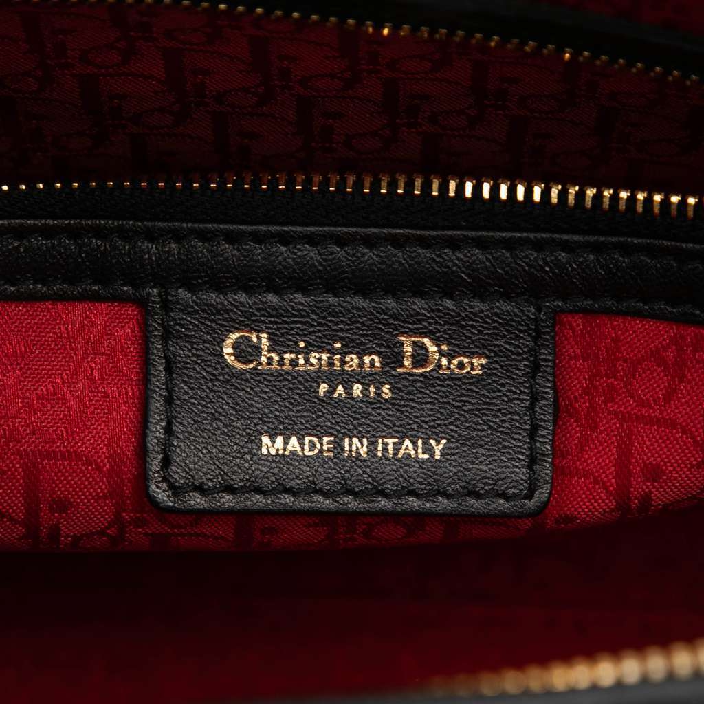Dior Large Lambskin Cannage Lady Dior Black Leather Very good - Box View