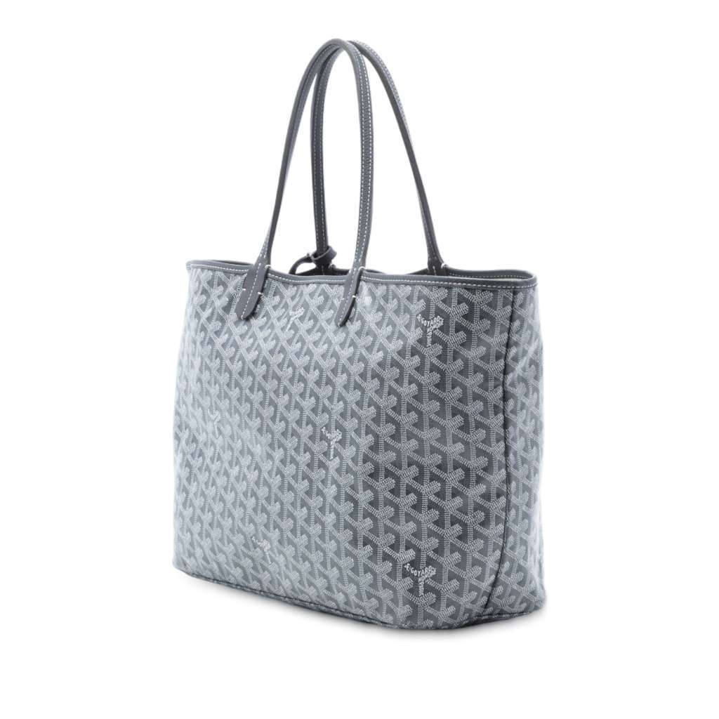 Goyard Goyardine Saint Louis PM Grey Canvas Very good condition - Back View