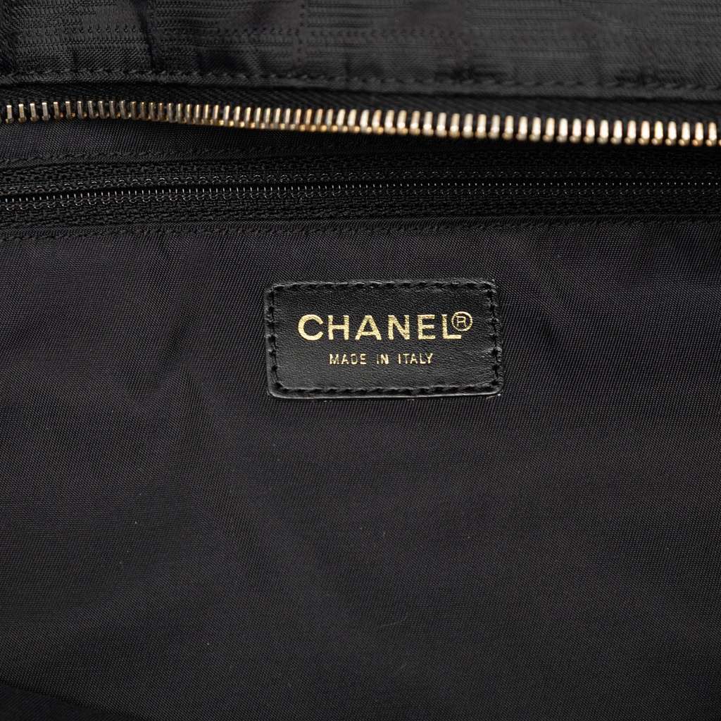 Chanel New Travel Line Nylon Tote Black Good - Box View
