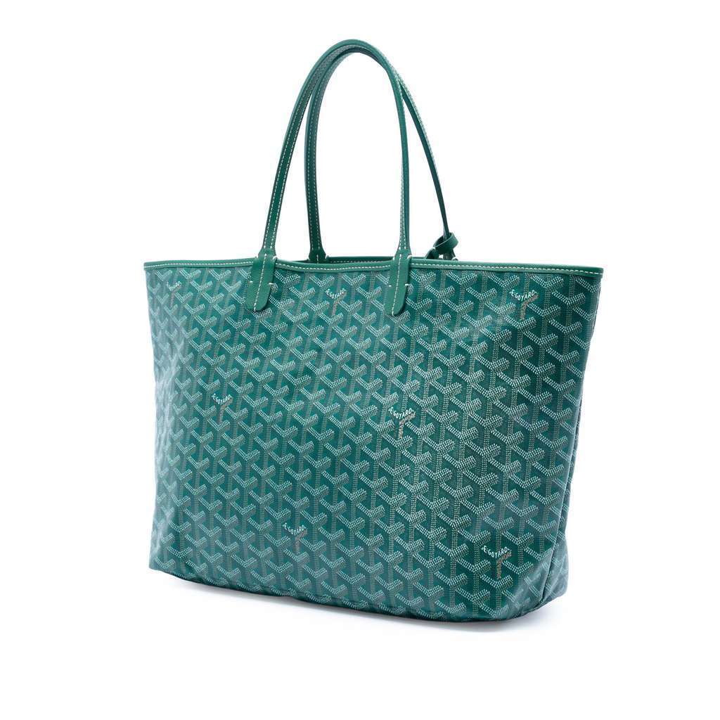 Goyard Goyardine Saint Louis PM Green Canvas Very good condition - Back View