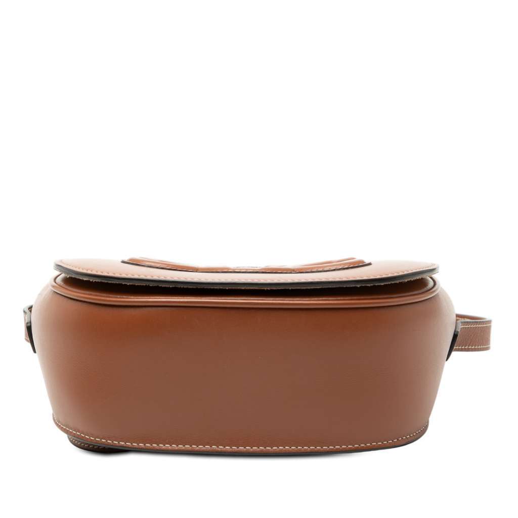 Celine Medium Calfskin Cuir Triomphe Folco Crossbody Brown Leather Good - Inside View