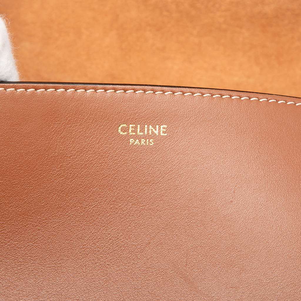 Celine Medium Calfskin Cuir Triomphe Folco Crossbody Brown Leather Good - Box View