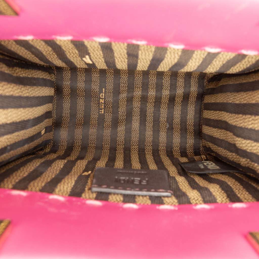 Fendi Mini Leather Sunshine Shopper Tote Pink Leather Very good - Model View