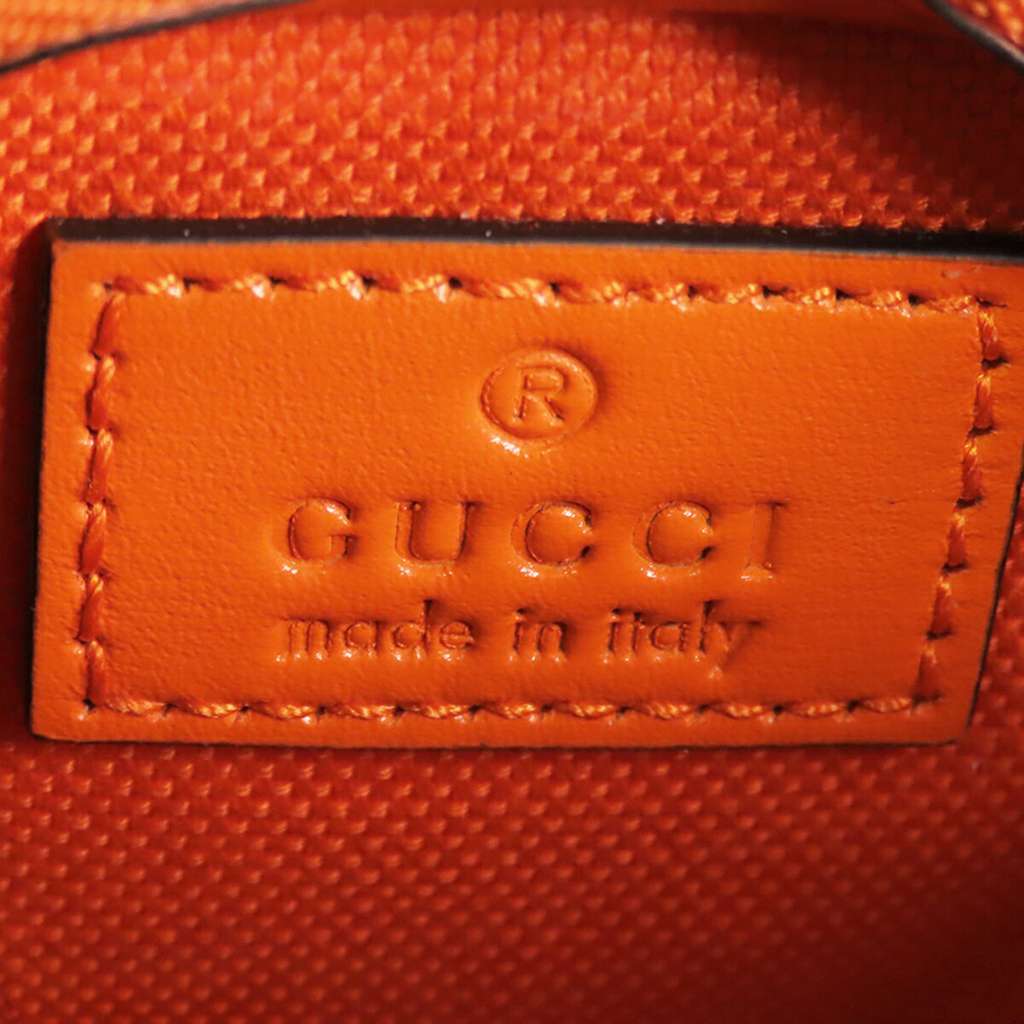 Gucci Mini GG Canvas Moon Side Shoulder Bag Orange Canvas Very good condition - Box View