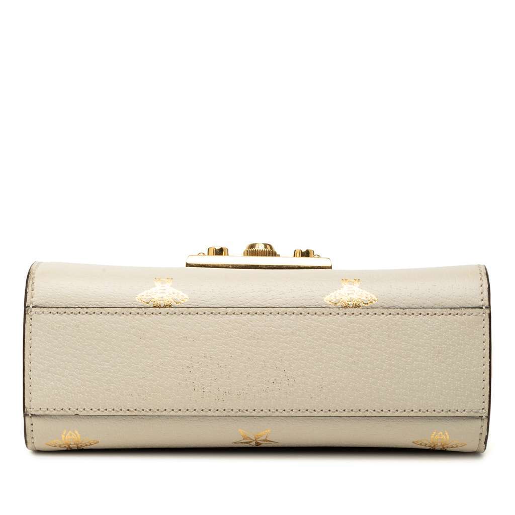 Gucci Small Leather Bee Star Padlock Crossbody White Leather Very good - Inside View