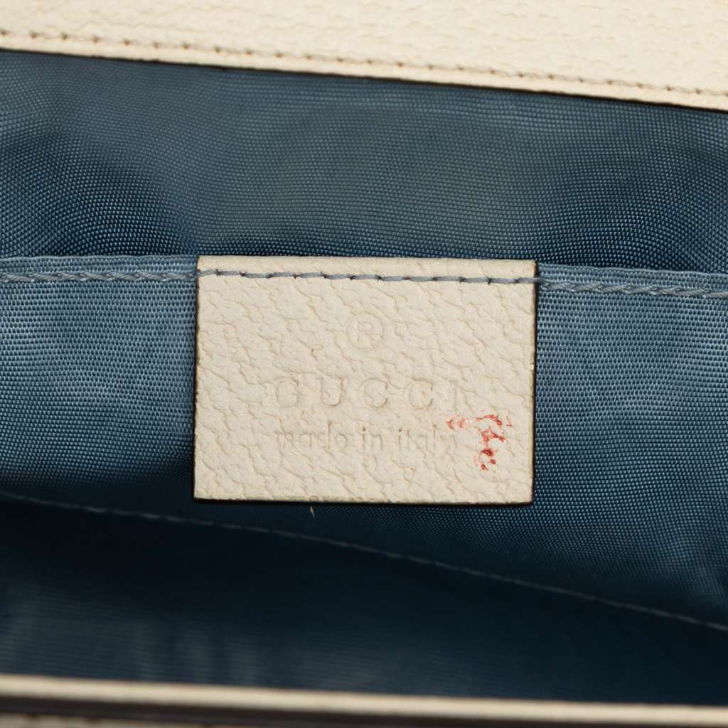 Gucci Small Leather Bee Star Padlock Crossbody White Leather Very good - Box View