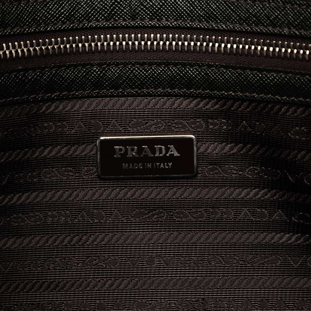 Prada Saffiano Business Bag Black Leather Good condition - Box View