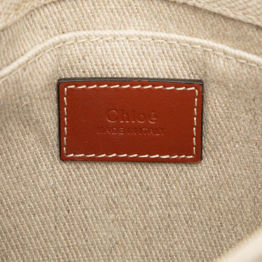 Chloé Mini Canvas Woody Satchel Brown Canvas Very good condition - Box View