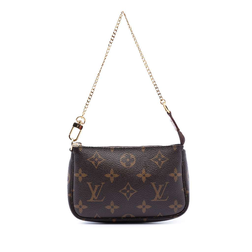 Louis Vuitton Monogram Mini Pochette Accessoires Brown Very good condition - Front View
