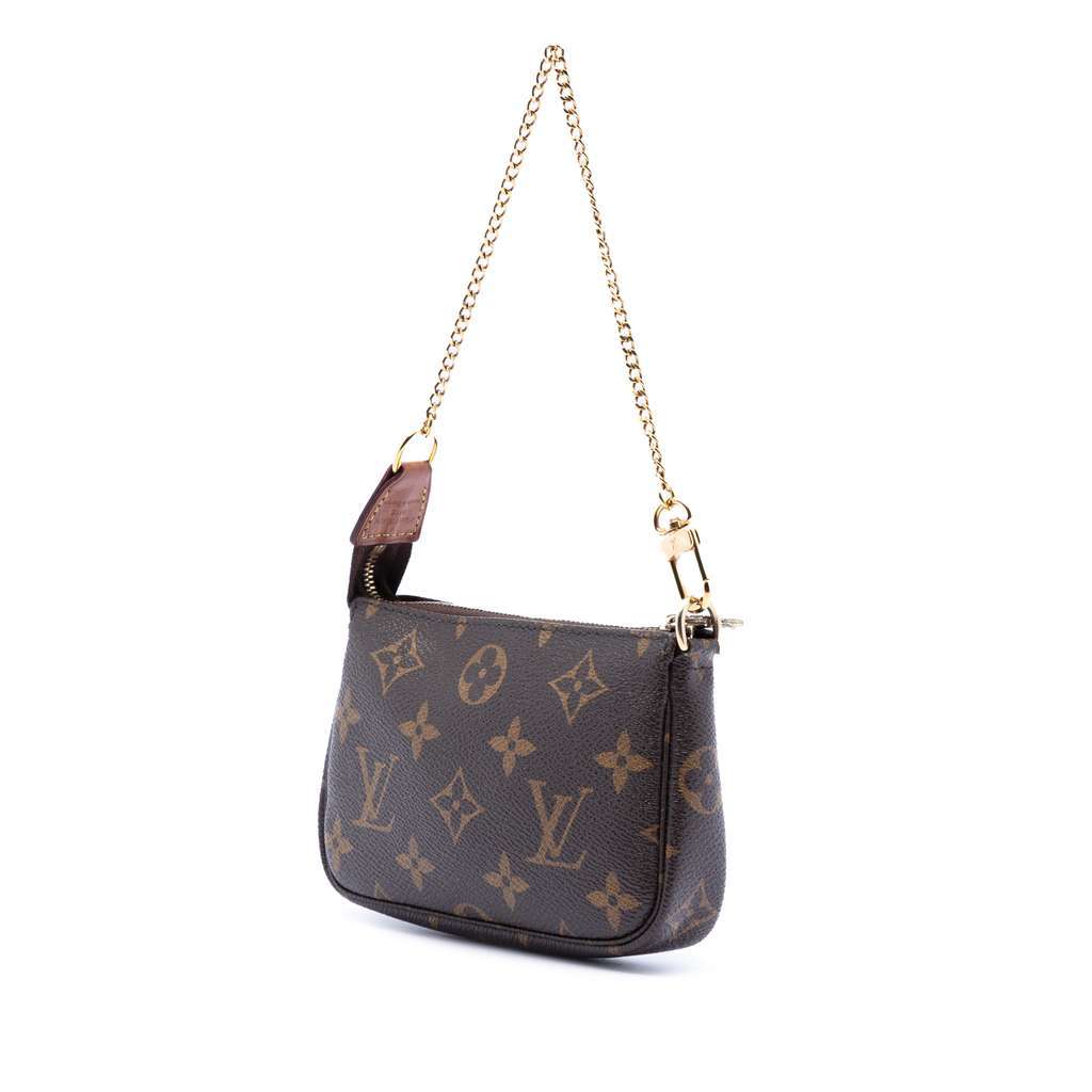 Louis Vuitton Monogram Mini Pochette Accessoires Brown Very good condition - Back View