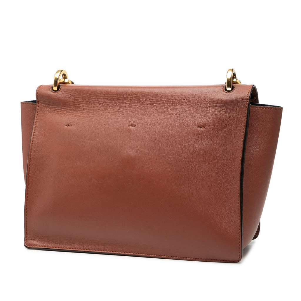 Fendi Calfskin Kan U Satchel Brown Leather Very good - Back View
